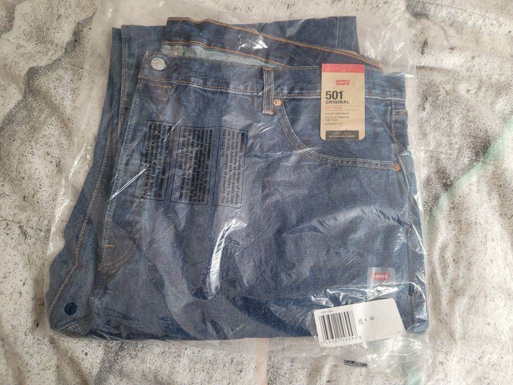 Levi Jean's 501 Button Fly Big N Tall 48 X 30