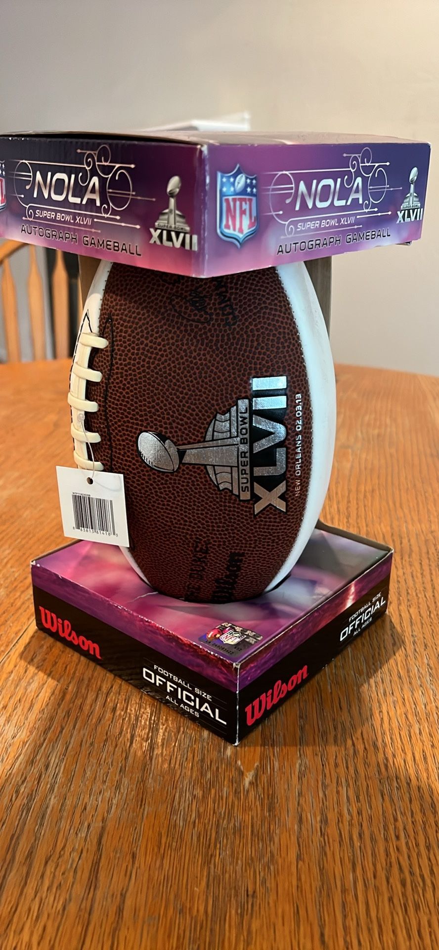 2013 NOLA Super Bowl Autograph Football