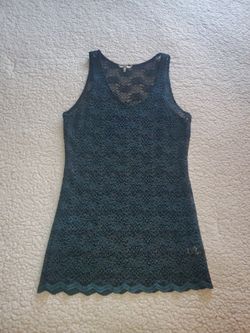 The Buckle Lace Green Black Top/Dress XL