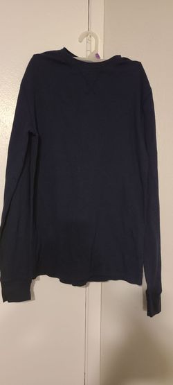 Navy Blue Thermal Long Sleeve Shirt