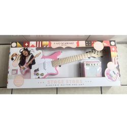 FAO Stage Stars Electric Guitar and Amp with Original Box and Accessories Pink