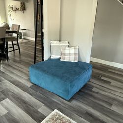 Ethan Allen Teal Ottoman