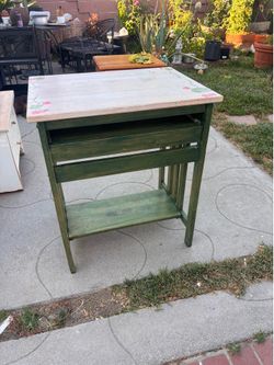 Wooden Utility Storage Microwave Table