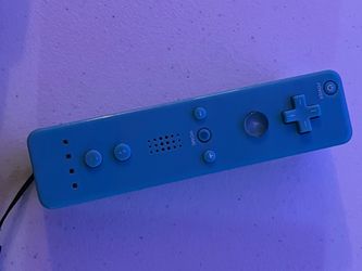 #15 Used Blue Shade Wii Remote for Nintendo Wii Console motion sensor