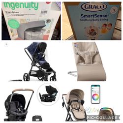 Baby Items Strollers Bassinet Car seats Swing Bouncers All Brand New