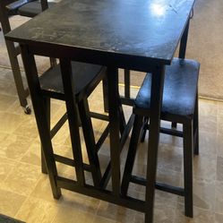 Table and Two Stools