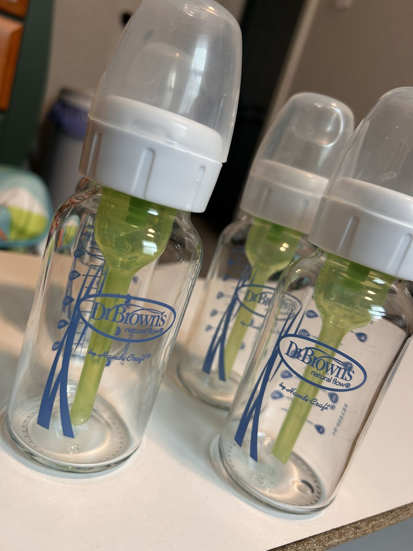 Dr. Brown glass bottles