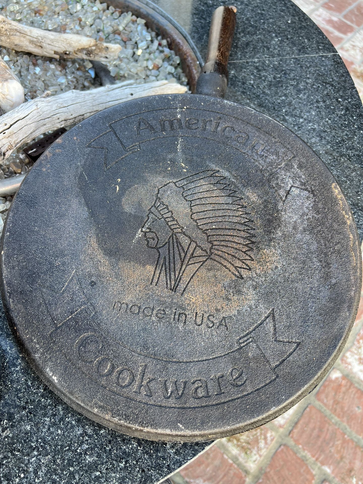 Vintage Indian Head American Made Cast Iron Cookware