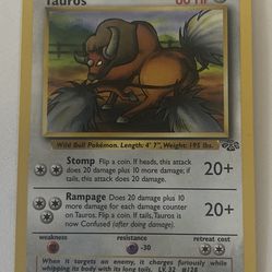 Tauros 47/64 1st Edition Jungle Pokemon Card GOOD CONDITION