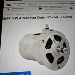 New EMPI VW Alternator 12V - 55 amp