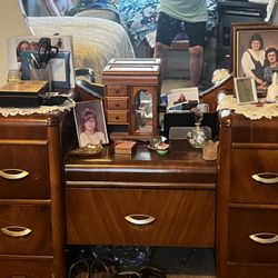 Vintage Vanity And Dresser 