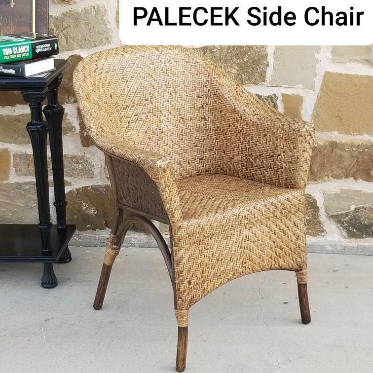 Vintage Coastal PALECEK  Woven Rattan Wicker Chair