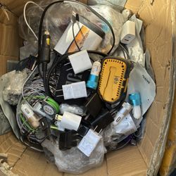 Box With Mixed Electrical Goods 