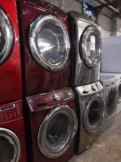Samsung front load washer and dryer set working perfectly with 4 months warranty