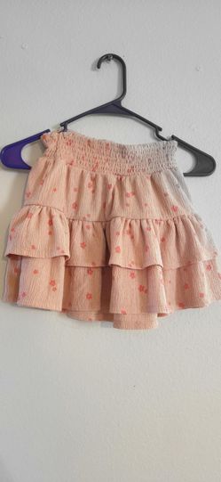 Cat & Jack Orange Tiered Girls Skirt/Size M 8 /Pick Up 77075