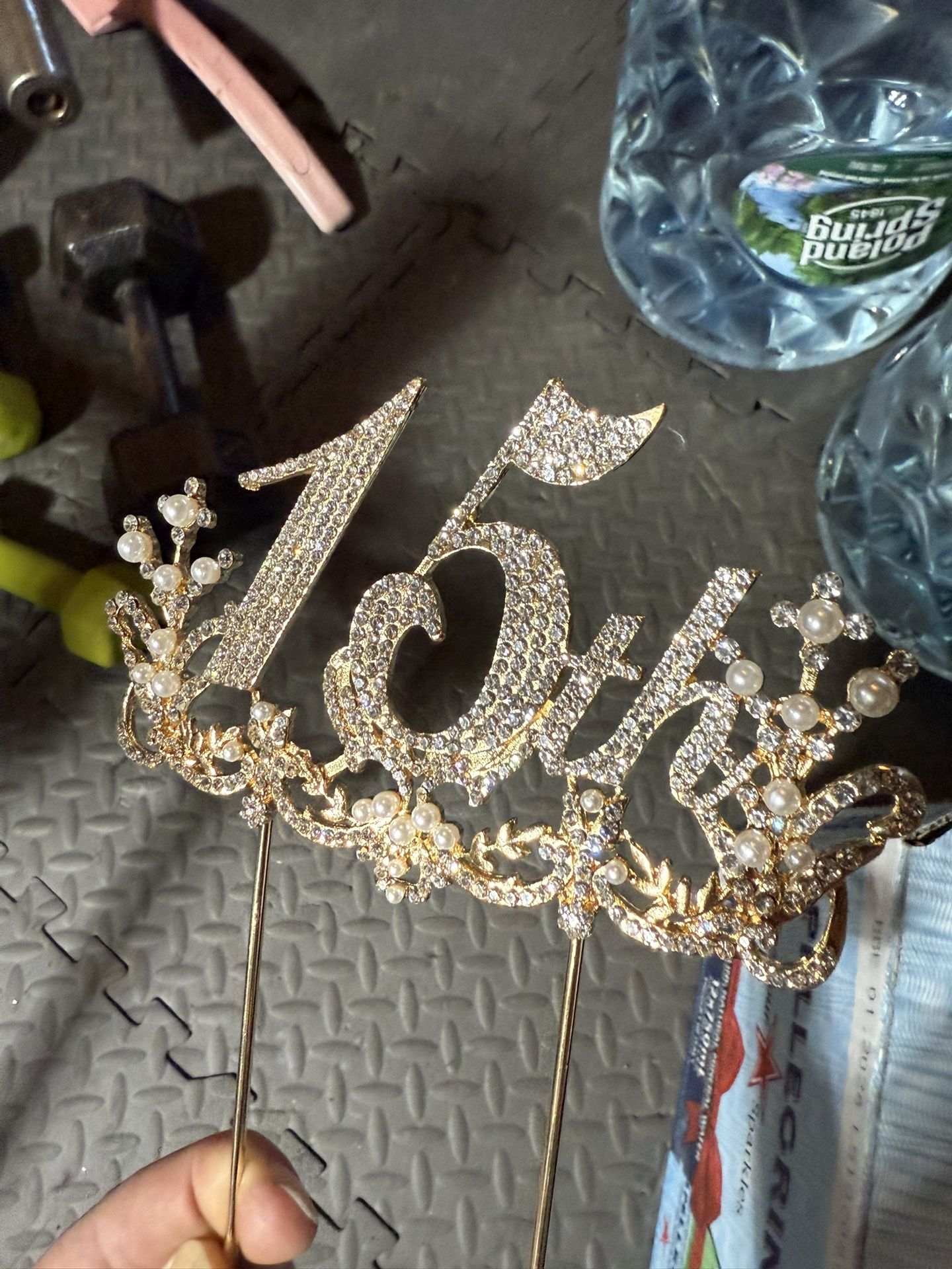 Crown And Cake Topper With Cristal