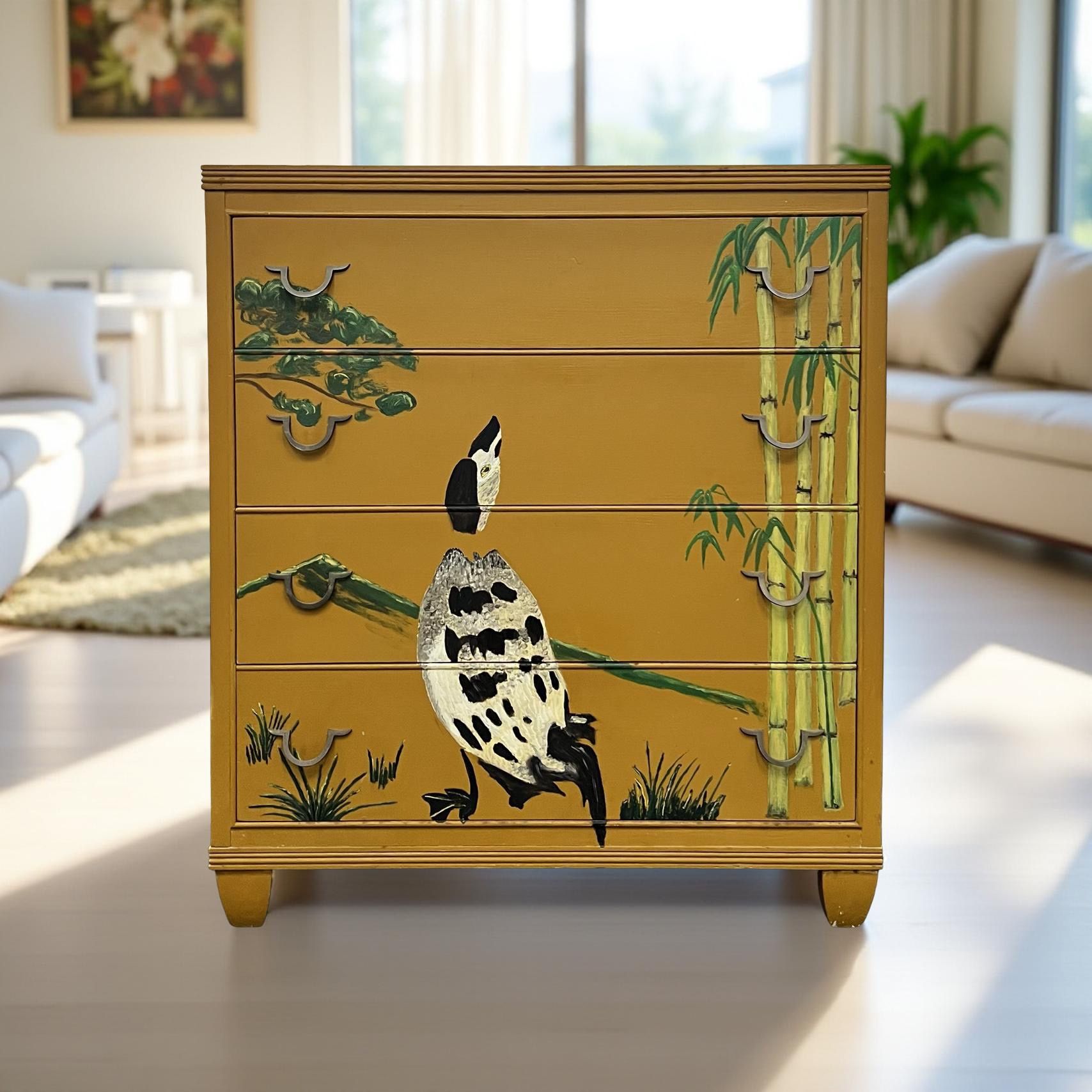 Free Delivery - Asian Style Hand Painted Dresser