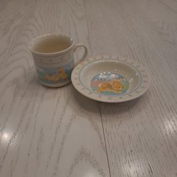 Vintage Hallmark Heirloom Baby Cup And Bowl Set