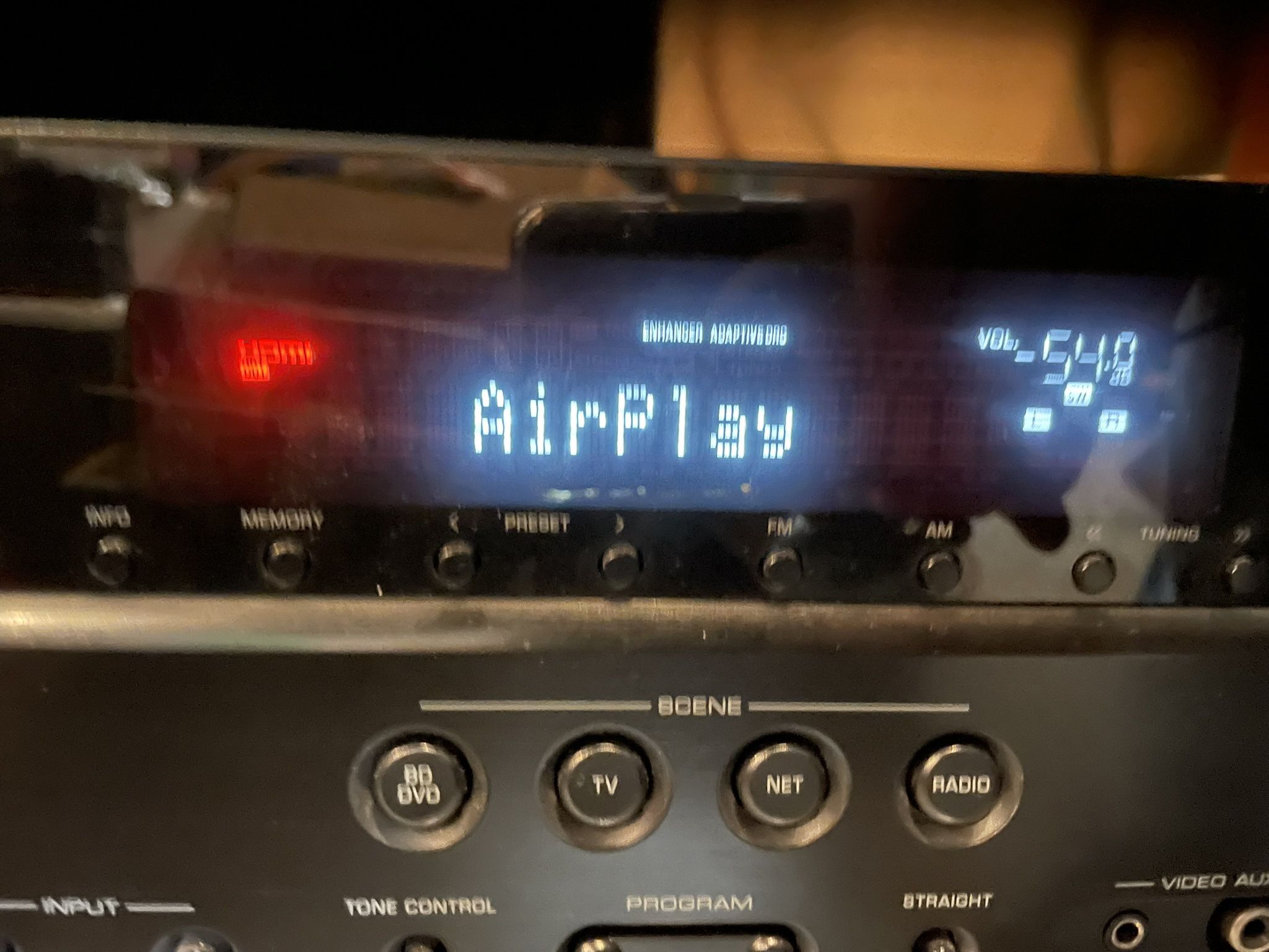 Yamaha 7.2-channel receiver with Apple AirPlay