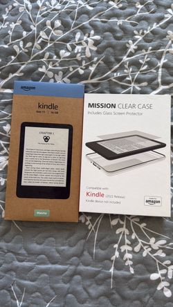 New kindle gen 11 16gb never opened and new mission clear case and glass screen protector for kindle gen 11