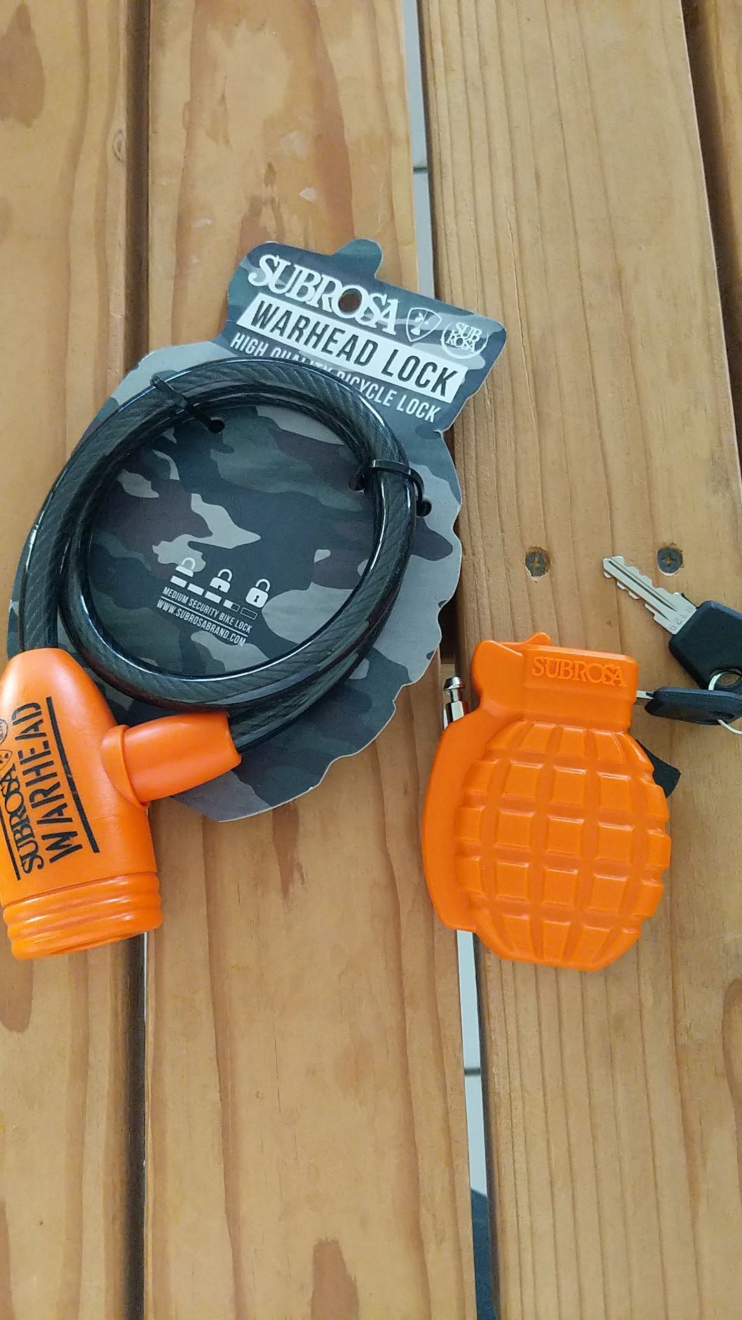 Subrosa bicycle locks warhead and grenade combat lock