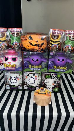Halloween squishys crazy fun squeeezy ghost spider bear Jack o lantern