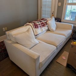 Ethan Allen couch and ottoman 