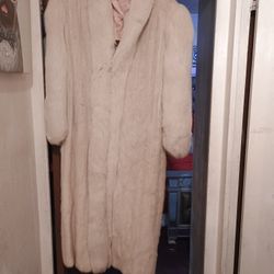 Women's Genuine Mink/Fox Long Fur Coat