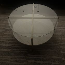 Faux Marble/glass Table