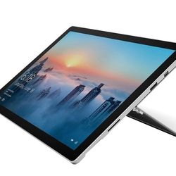 Microsoft Surface Pro 4 features a 6th generation Intel Core i5 processor, 128 GB of storage, 4 GB RAM, and up to 9 hours of video playback