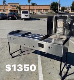 Nuevo carro para la comida caliente con quemador i mangera/ new gas propane steamers