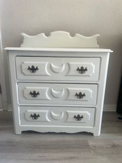 Vintage, White Small Dresser/ Nightstand
