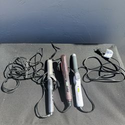 Hair Tools (2 Curling Irons And A Straightener)