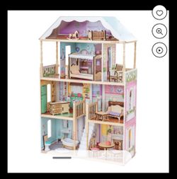 KidKraft Charlotte Classic Wooden Dollhouse with 14 Accessories 