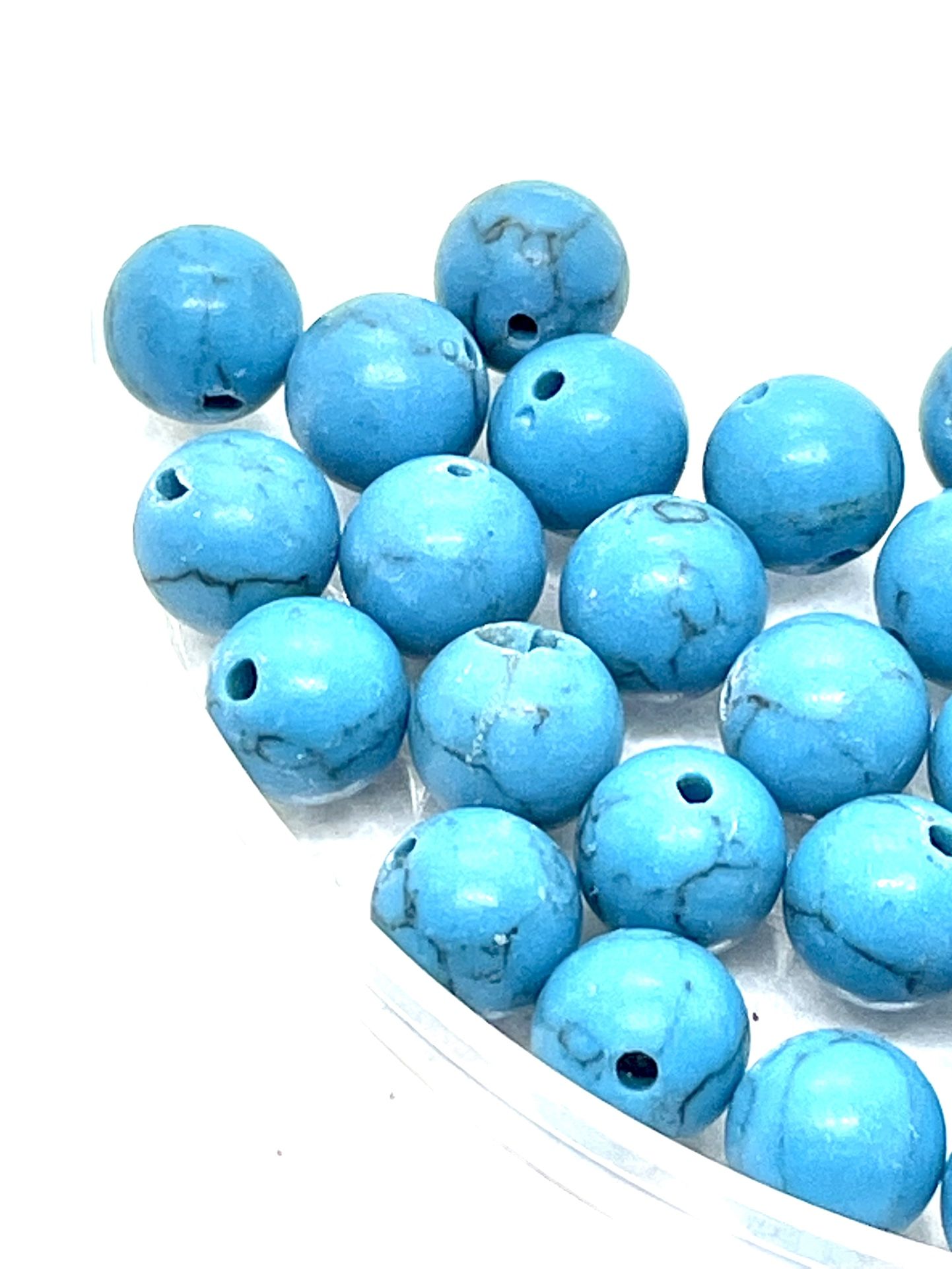 Lot Of 35 Turquoise Howlite Beads 