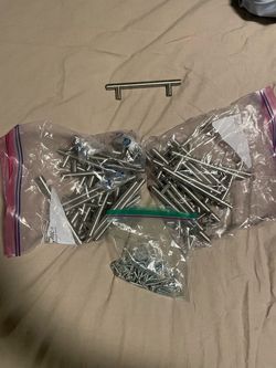 Lot of 38 – 4” Brushed Nickel Cabinet Pulls with Screws
