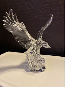Wonders Of The Wild 24% Lead Crystal Eagle Figurine Germany Soaring Bird 1.7lb
