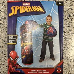 NWT Marvel Spider-Man Bop bag with matching bop gloves