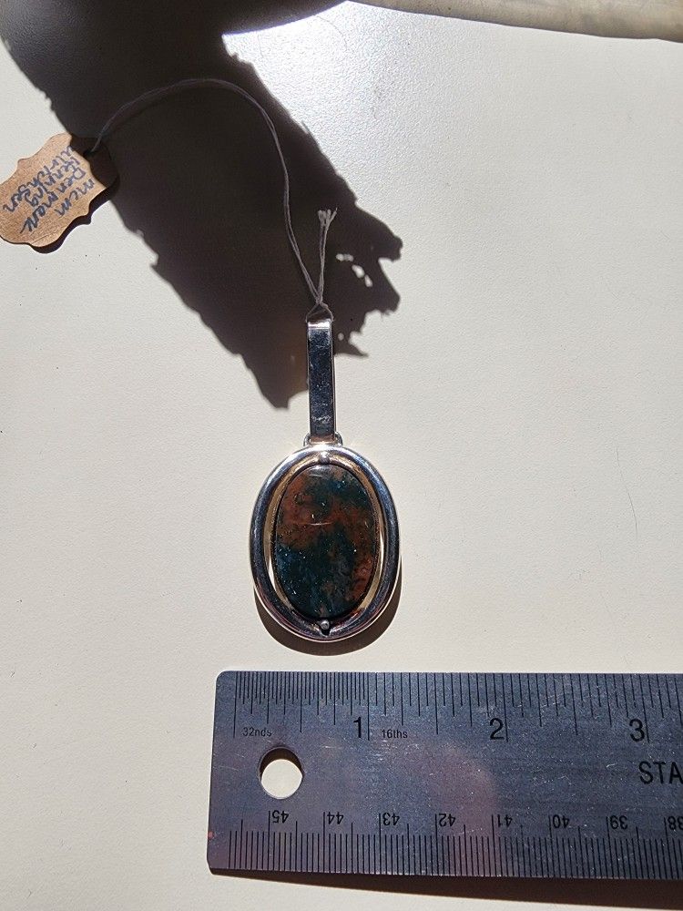 MCM Sterling Silver Bloodstone Henning Ulrichsen Pendant