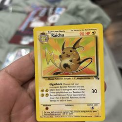 RAICHU NON HOLO FOSSIL