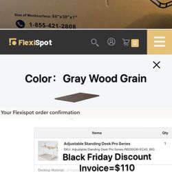 Brand New 60*30 Flexispot Desktop Only. No Frame.