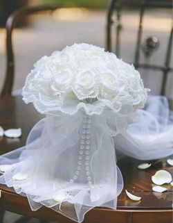 Wedding Bouquets For Bride, Bride Bridesmaid Hand Holding Flower Bouquet For Valentines Day Decor Wedding Party Supplies Home Decoration