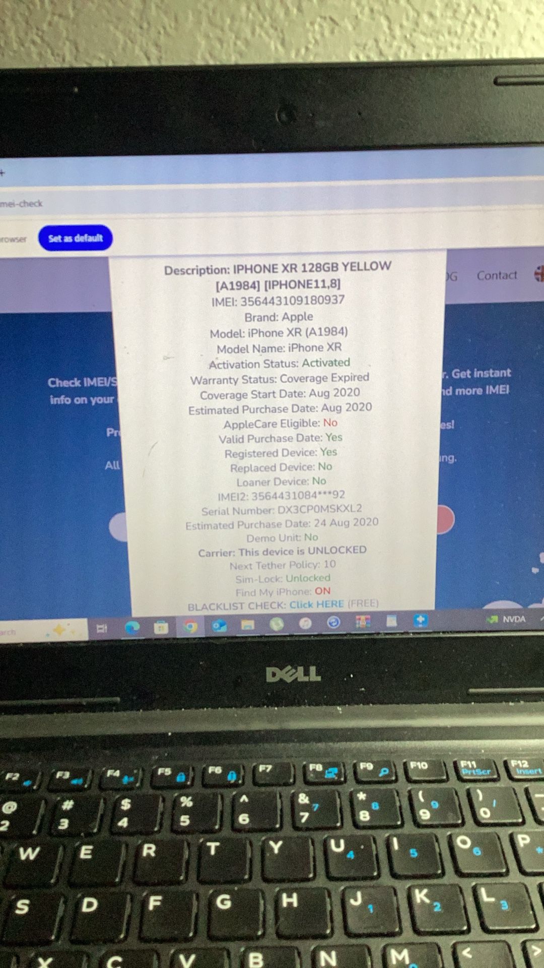 iPhone XR 128GB Carrier Unlocked (Yellow) Excellent Condition With Case And  Screen Protector