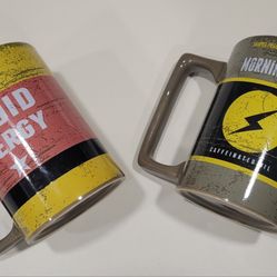 Coffee Mugs Mannys Garage Morning Jolt, Liquid Energy 