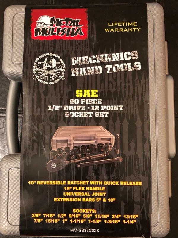 Metal mulisha 20 piece standard socket set