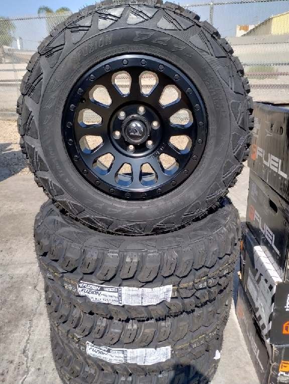 Silverado Wheels Fuel Vector And Tires 265 70R17 MT $1350×4 Install