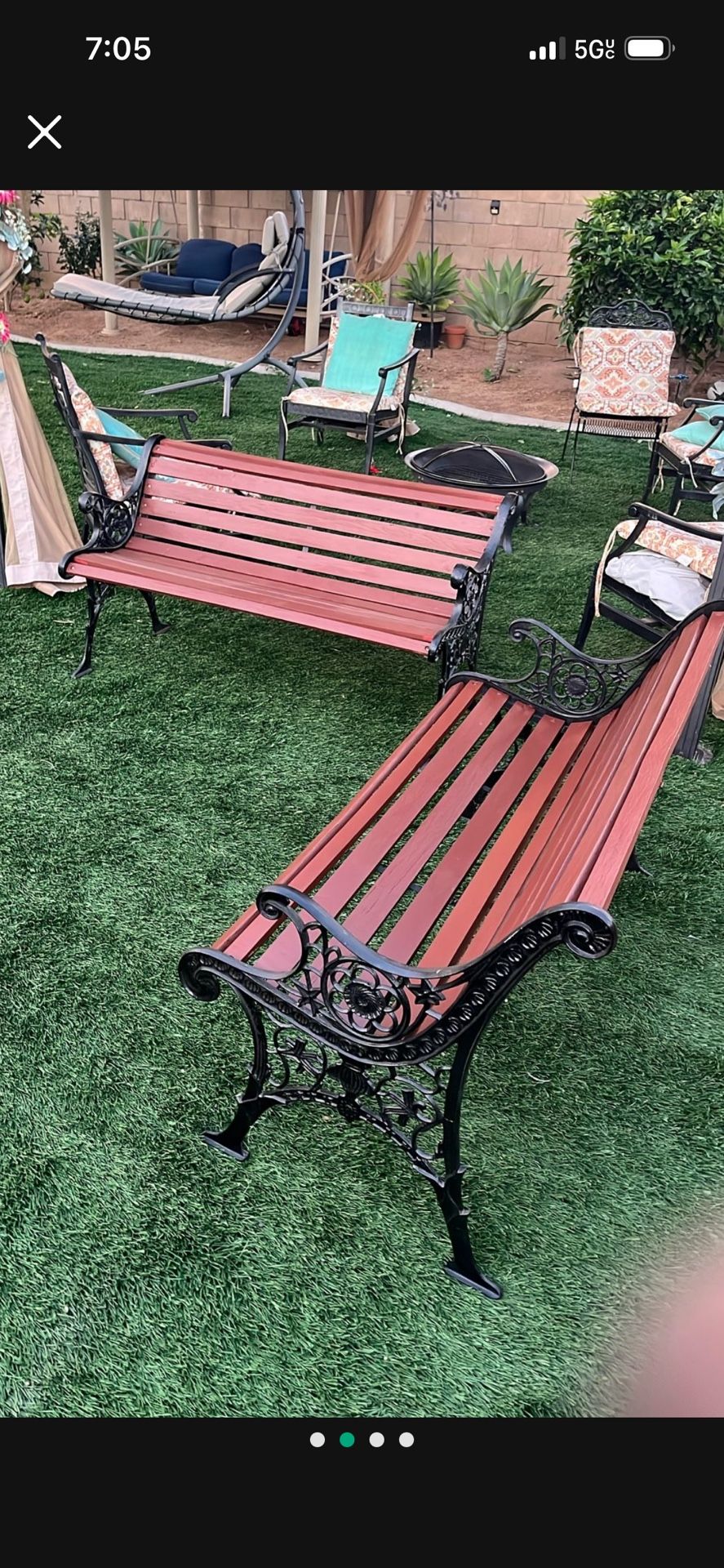 2 matching Patio Bench