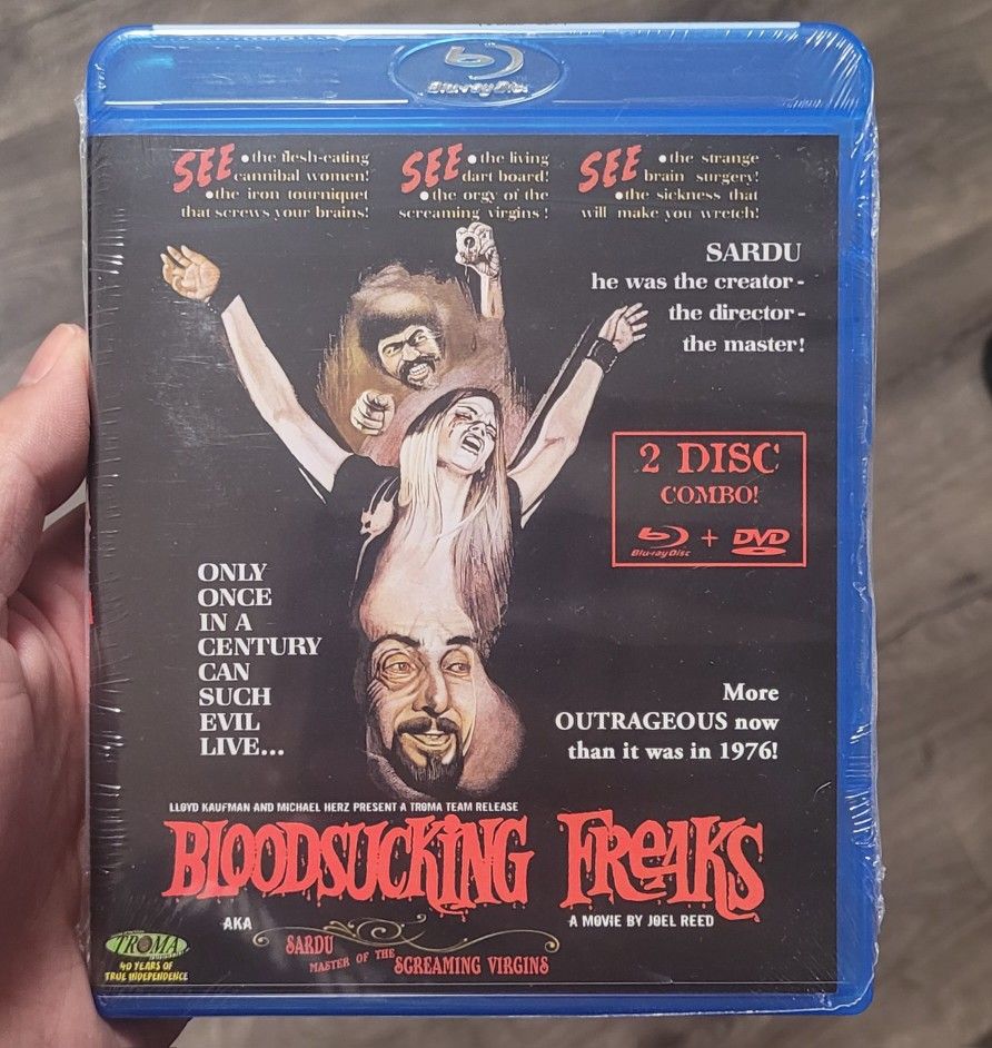 Bloodsucking Freaks Blu Ray DVD Combo SEALED Horror Movie Troma
