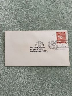 1958 First Day Cover, Honoring The United Nations, Economic, And Social Council 8¢ Stamp #66