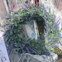 Lavender Door Wreath 